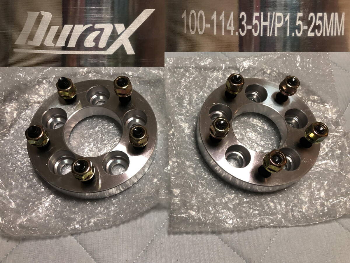 DURAX M12 P1.5 5H100~5H-114.3 PCD変換 25mm ワイドトレッドスペーサー 2枚拍卖