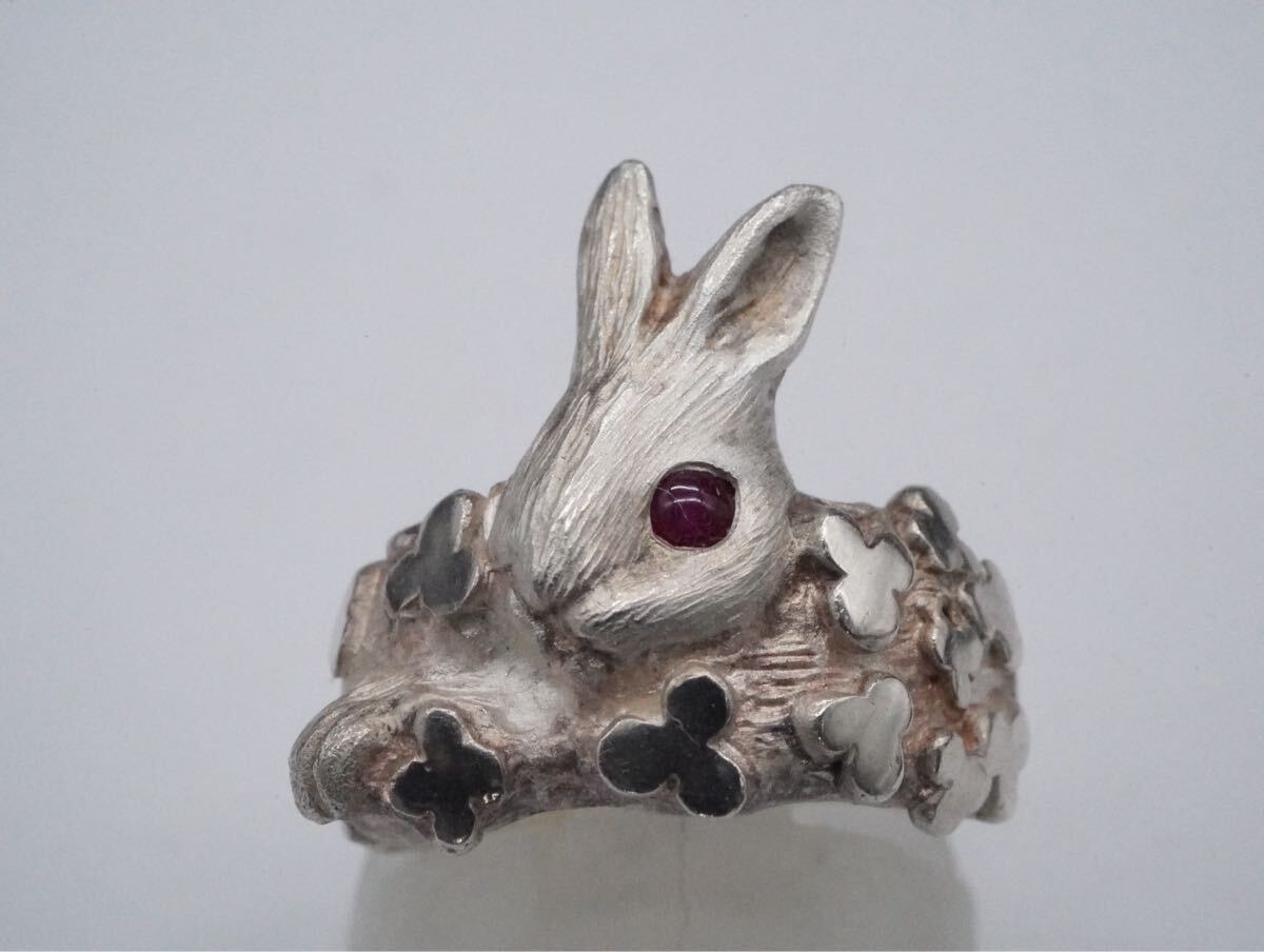 【11】9号 DECO VIENYA デコ ヴィーニャ ルビー SILVER シルバー ウサギ 指輪 リング アクセサリー TIA拍卖