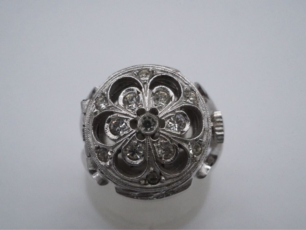 【666】フリーサイズ CHANDLER RING COVER WATCH チャンドラー カバーウォッチ ウォッチリング 指輪 手巻き動作のみ確認済み TIA拍卖