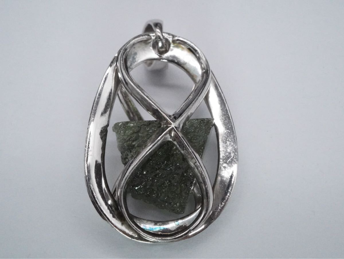 【417】モルダバイト SILVER シルバー S925 ペンダントトップ ネックレストップ アクセサリー TIA拍卖
