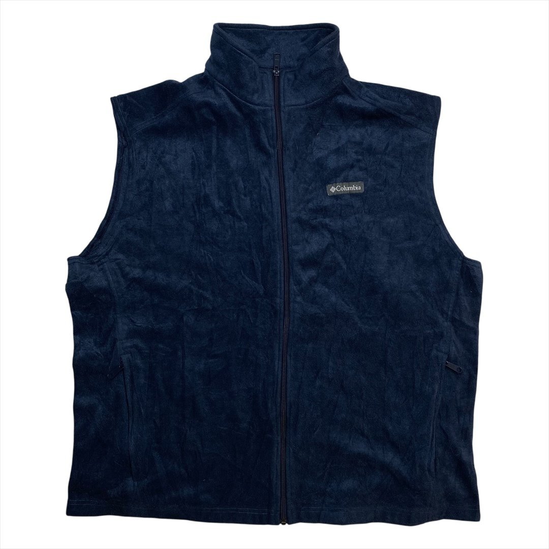 Vintage Columbia コロンビア フリース ベスト メンズ XXL ネイビー 古着 ゆるだぼ アメカジ アウトドア ビンテージ ヴィンテージ拍卖
