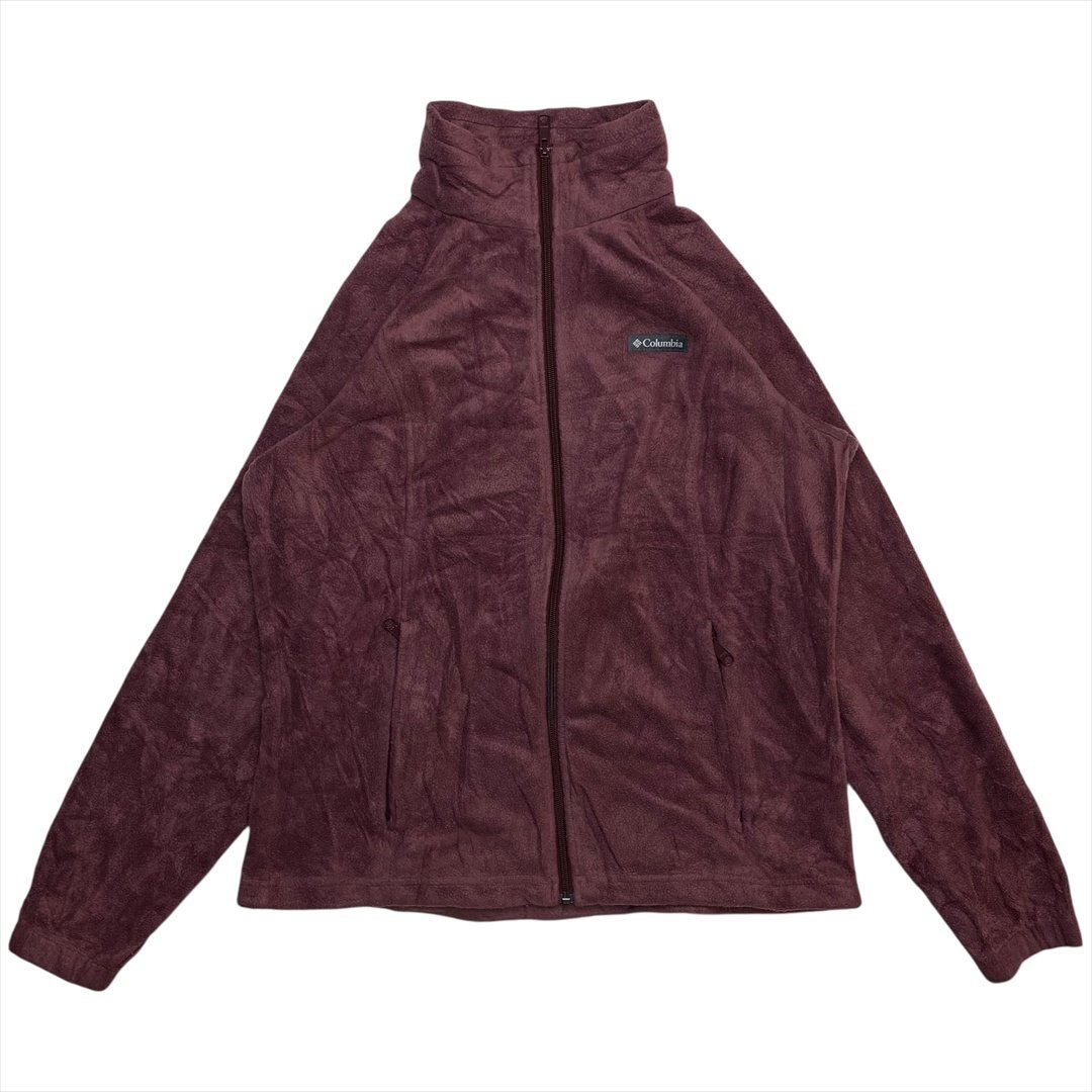 Vintage Columbia コロンビア フリース ジャケット メンズ L ワインレッド 古着 マルーン ジップアップ アウトドア ビンテージ拍卖