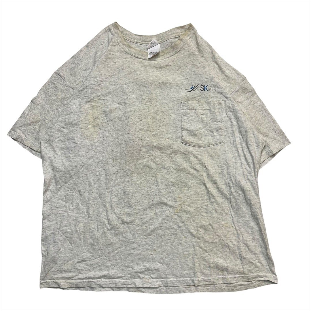 Vintage 90s Anvil SKMES 企業系 ロゴ ポケット Tシャツ 半袖 メンズ XXL ホワイト 古着 ワーク系 ストリート ビンテージ ヴィンテージ拍卖