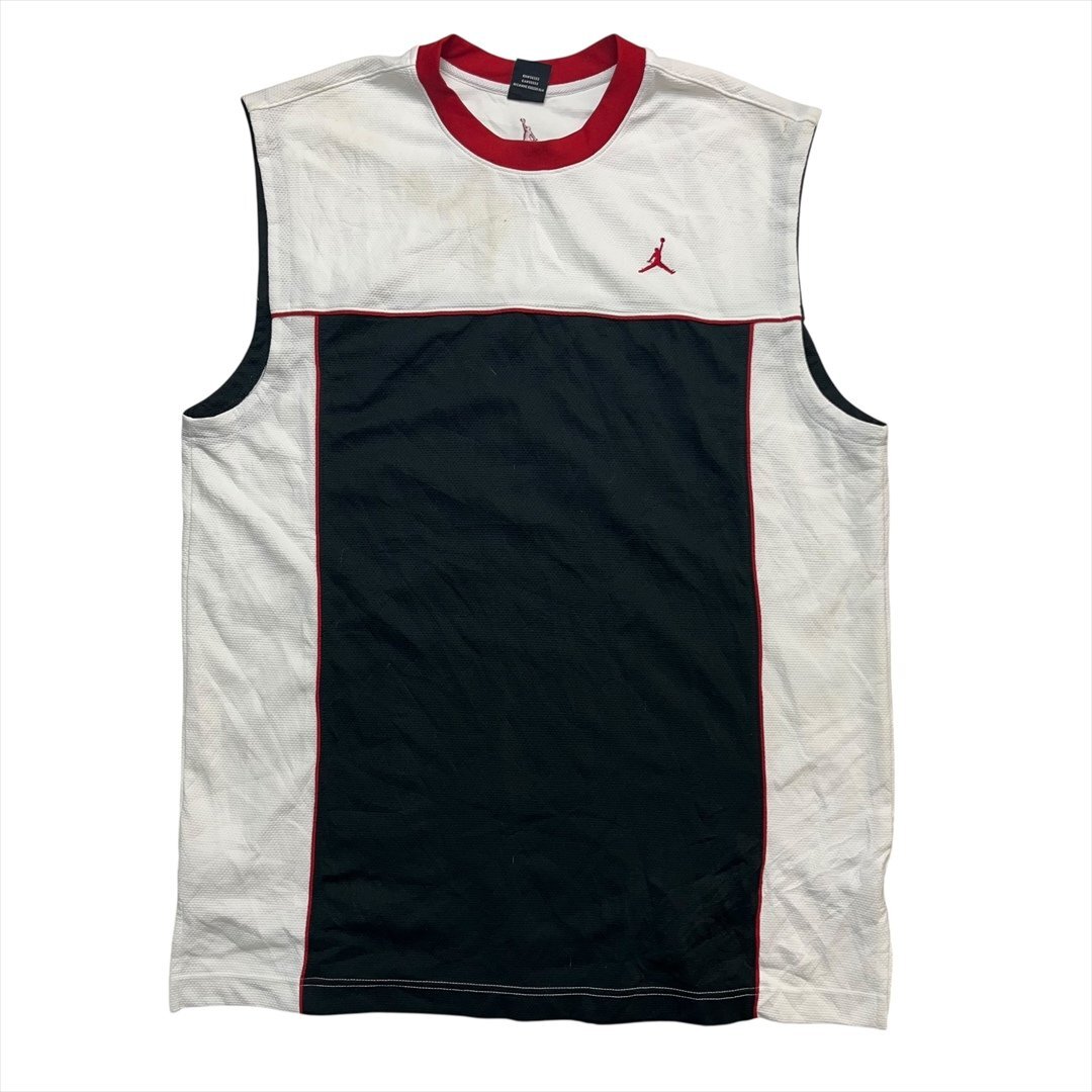 Vintage JORDAN ジョーダン ジャンプマンロゴ バスケットボール シャツ タンクトップ メンズ XL ホワイト 古着 ノースリーブ ビンテージ拍卖