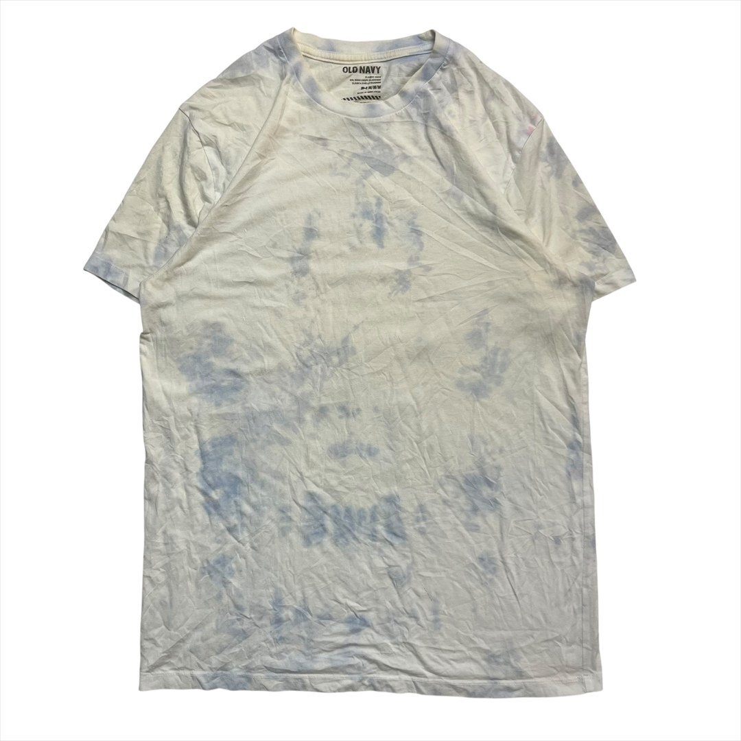 Vintage Old Navy ホワイトベース クラウドウォッシュ風 タイダイ柄 Tシャツ 半袖 メンズ M 柄 古着 ストリート ビンテージ ヴィンテージ拍卖