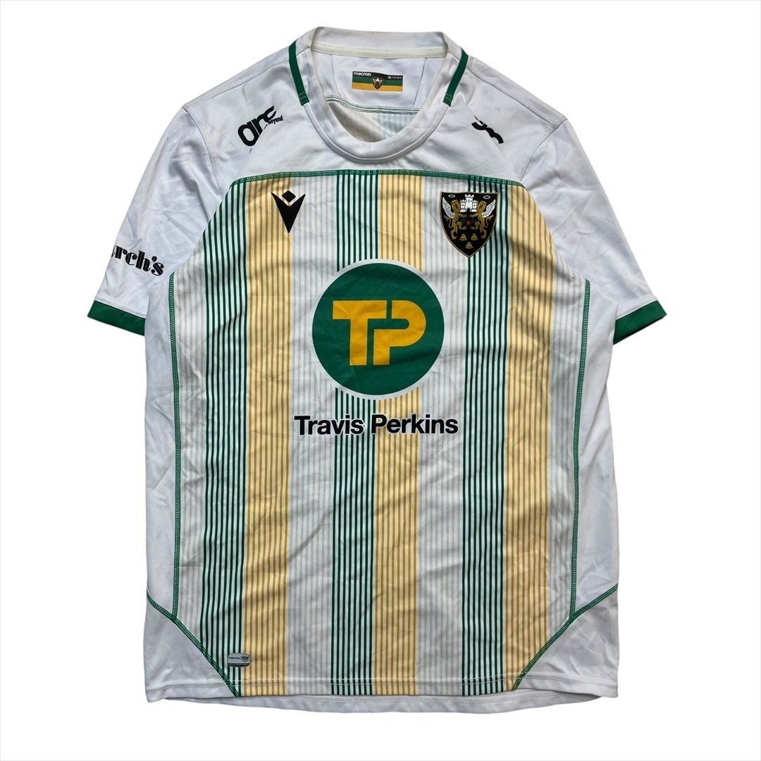 Vintage Macron ノーサンプトン セインツ イングランド ラグビー ユニフォーム ジャージ メンズ XL ホワイト 古着 ゲームシャツ ビンテージ拍卖