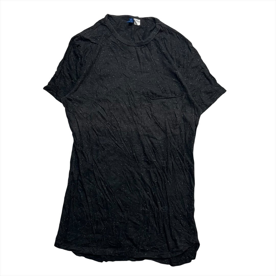 Vintage H&M DIVIDED スペックル柄 プレーン 無地 Tシャツ 半袖 メンズ S ブラック 古着 スパークル カジュアル ビンテージ ヴィンテージ拍卖