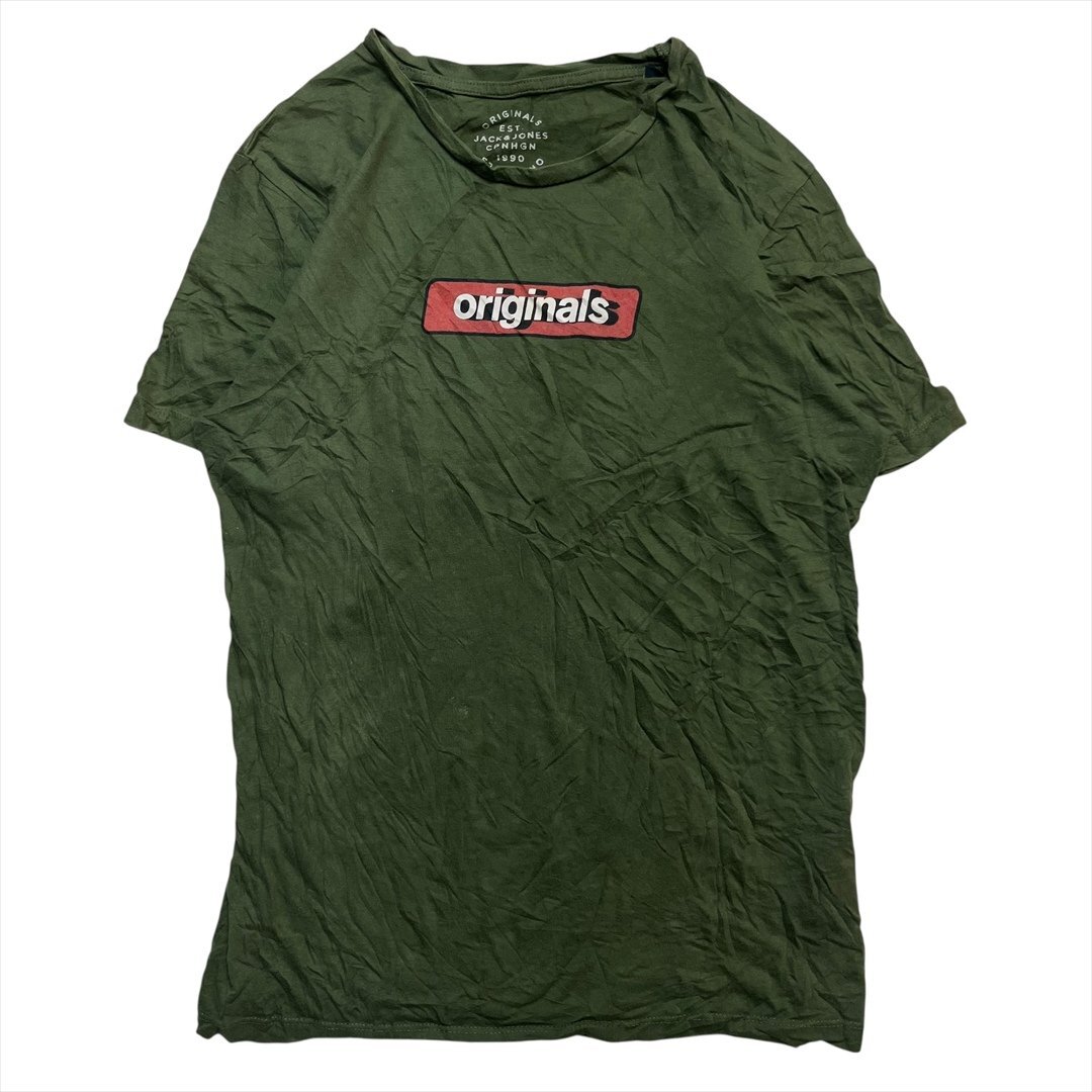 Vintage JACK & JONES ORIGINALS ロゴ Tシャツ 半袖 メンズ M グリーン 古着 デンマーク発 カジュアルブランド ビンテージ ヴィンテージ拍卖