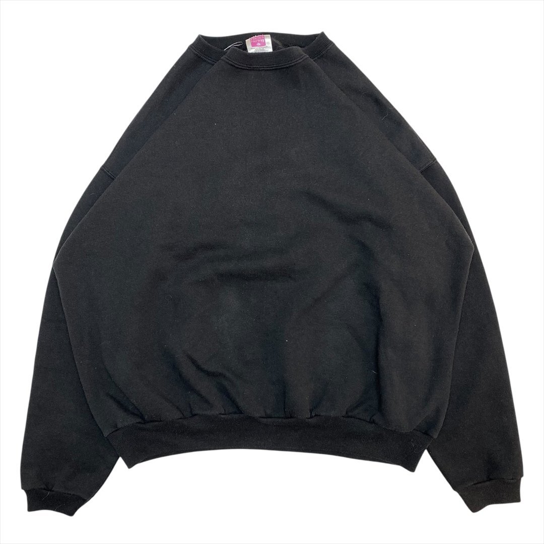 90s Hanes Her Way ヘインズ 裏起毛 スウェット シャツ トレーナー ブラック 古着 レディース L スエット メキシコ製 無地 ヴィンテージ拍卖