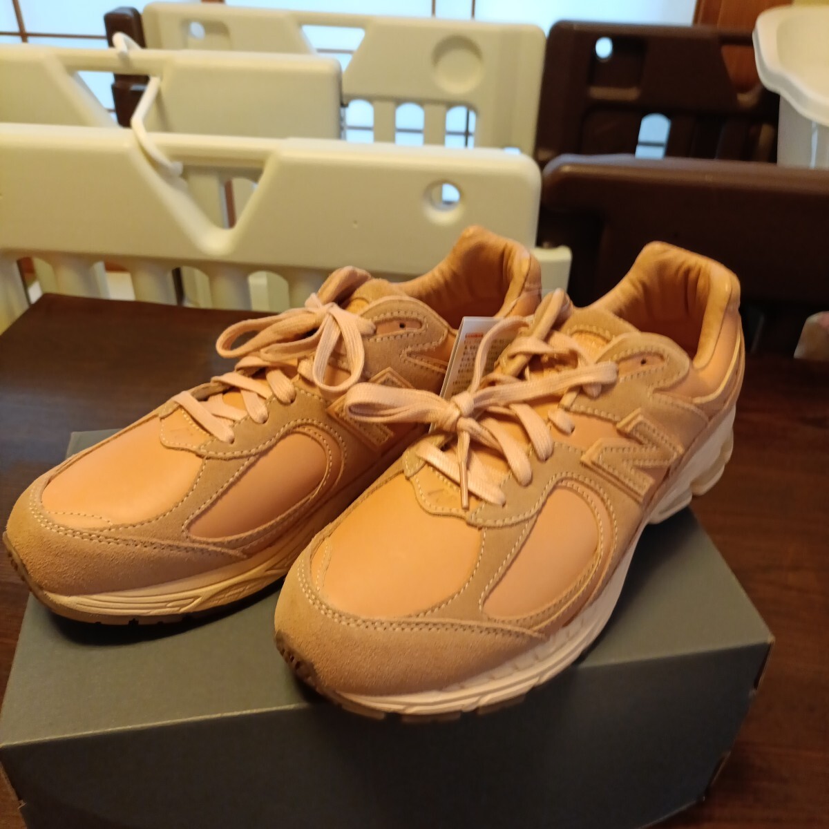 ・美品 未使用、 ニューバランス M2002RPL.ライトブラウン レザー、送料無料拍卖