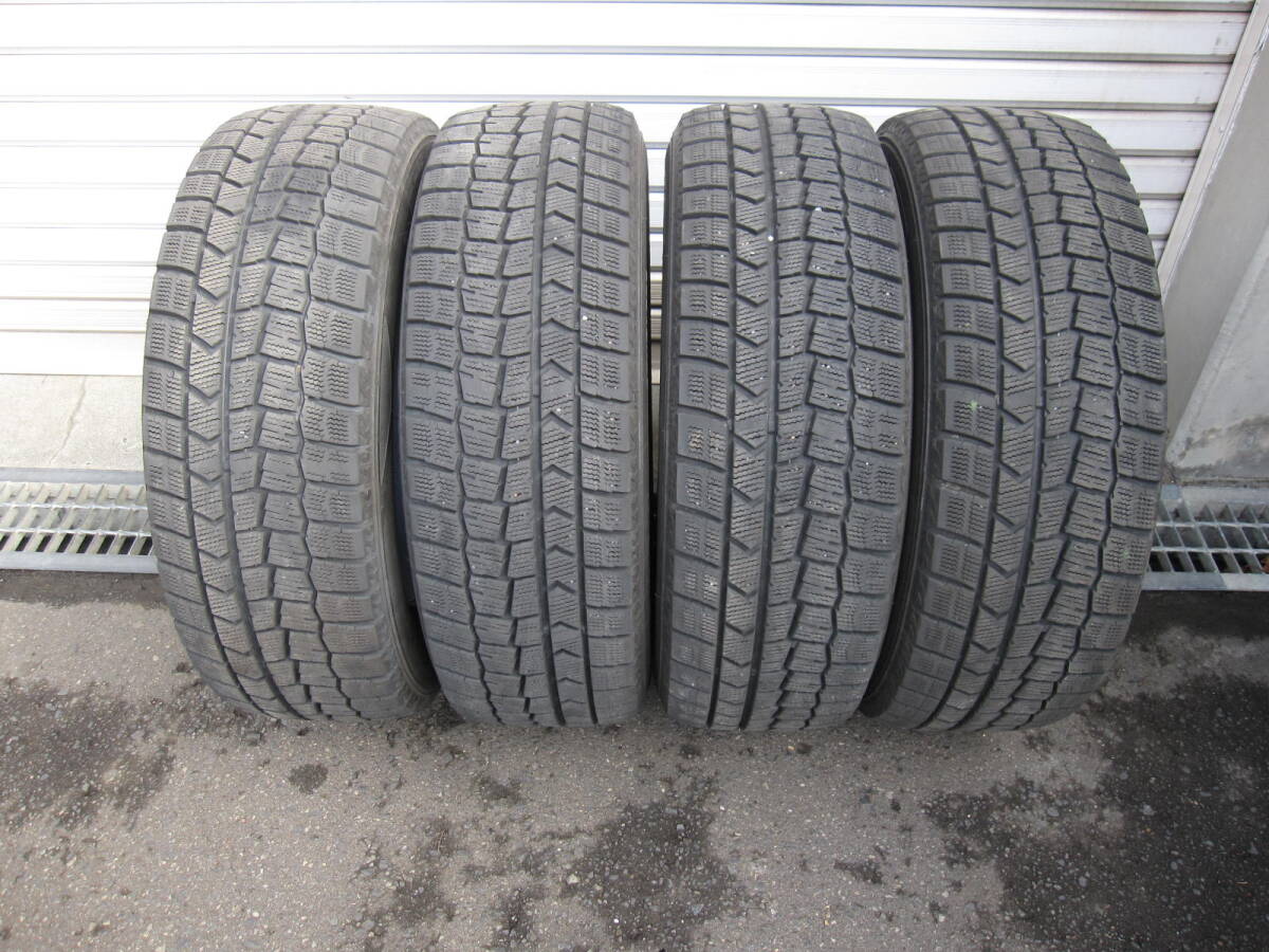 手渡しOK 中古スタッドレス ダンロップ WM02 205/60R16 92Q 2017年製造 4本セット 激安スタート拍卖