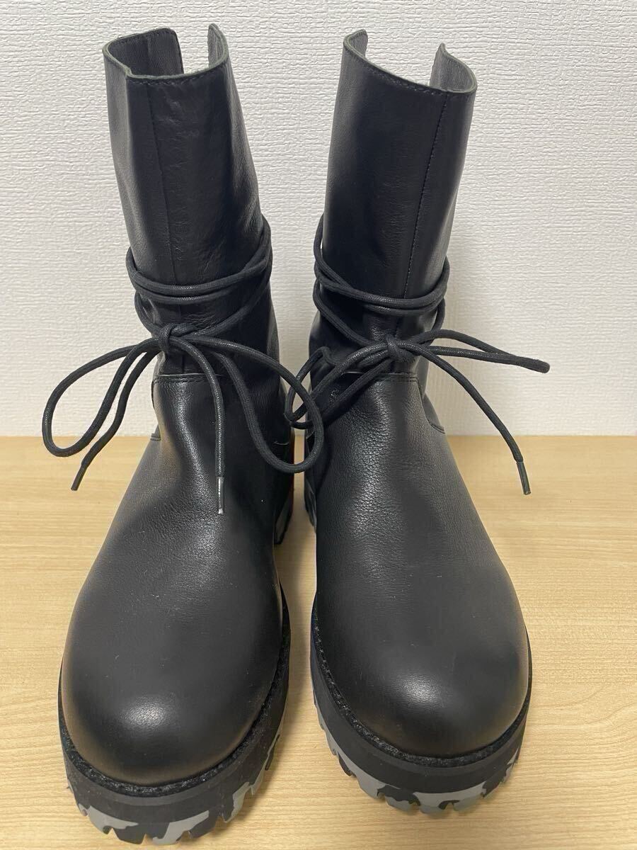 LIMIfeu リミフゥ ライトシュリンク レザーブーツ レースアップ ブラック 黒 サイズ4 24cm拍卖