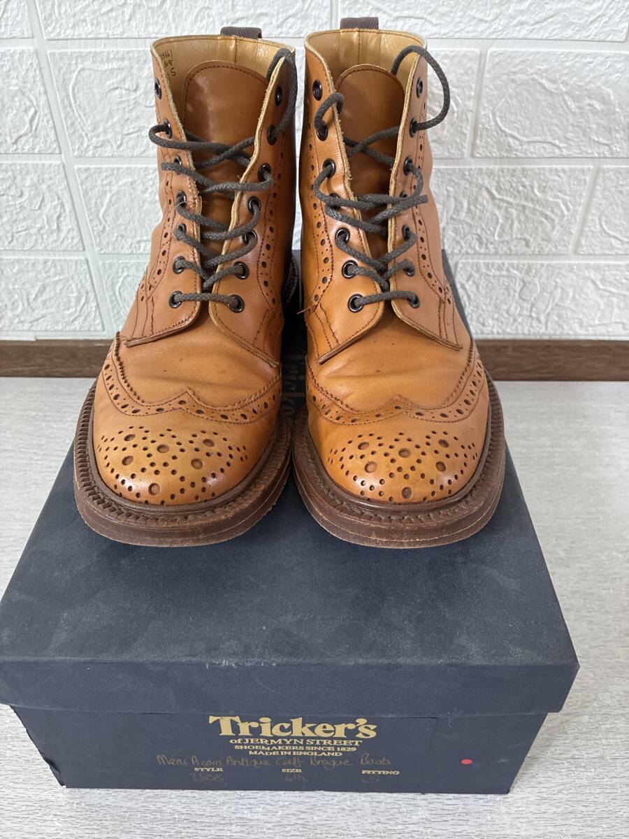 Tricker's トリッカーズ カントリーブーツ ACORN ANTIQUE (LEATHER SOLE) 6 2/1 拍卖