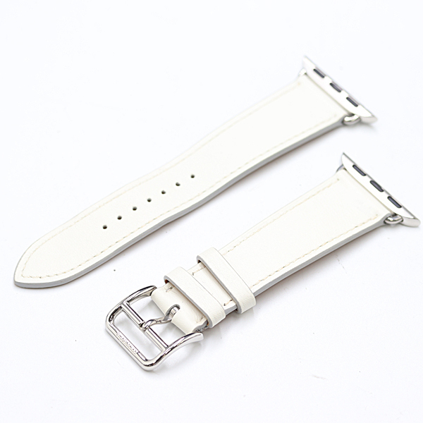 1円 エルメス アップルウォッチ用 純正ベルト レザー ホワイトカラー 32mm用 メンズ/レディース腕時計 2908000 10NBG KMR拍卖