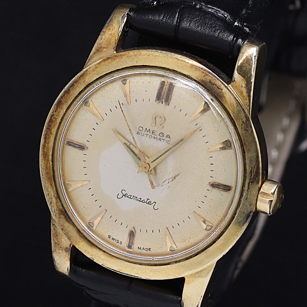 1円 稼働 オメガ シーマスター ハーフローター 501 AT/自動巻 シャンパン文字盤 メンズ腕時計 2908000 10NBG MST拍卖