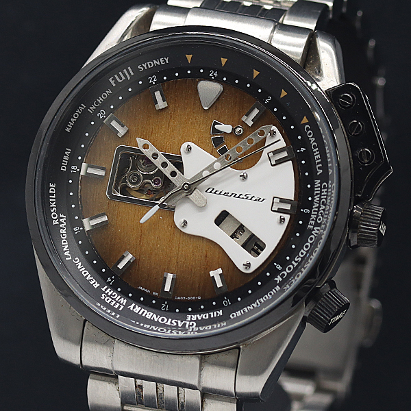 1円 箱付 稼働 オリエントスター DA07-01-B ブラウン文字盤 AT/自動巻 メンズ腕時計 0024200 10DKT KTU拍卖