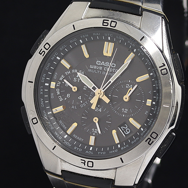 1円 稼働 カシオ WVQ-M410 電波ソーラー ブラック文字盤 メンズ腕時計 2908000 10NBG SMZ拍卖