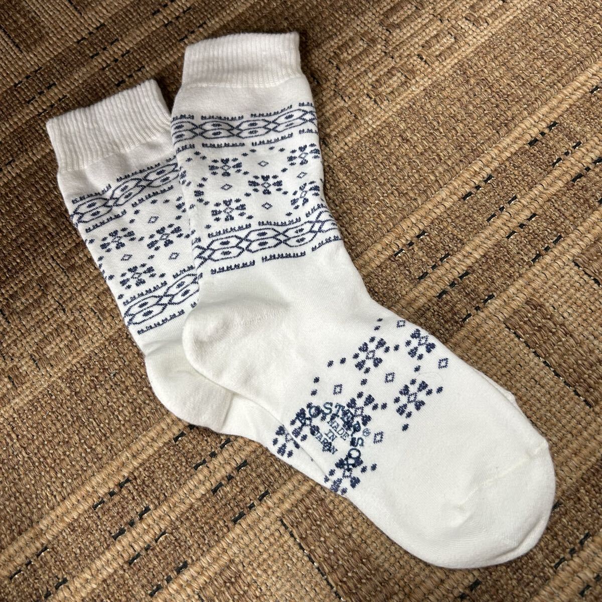 未使用 ロスターソックス ROSTERSOX メンズ 25〜27cm 白ソックス クルーソックス拍卖