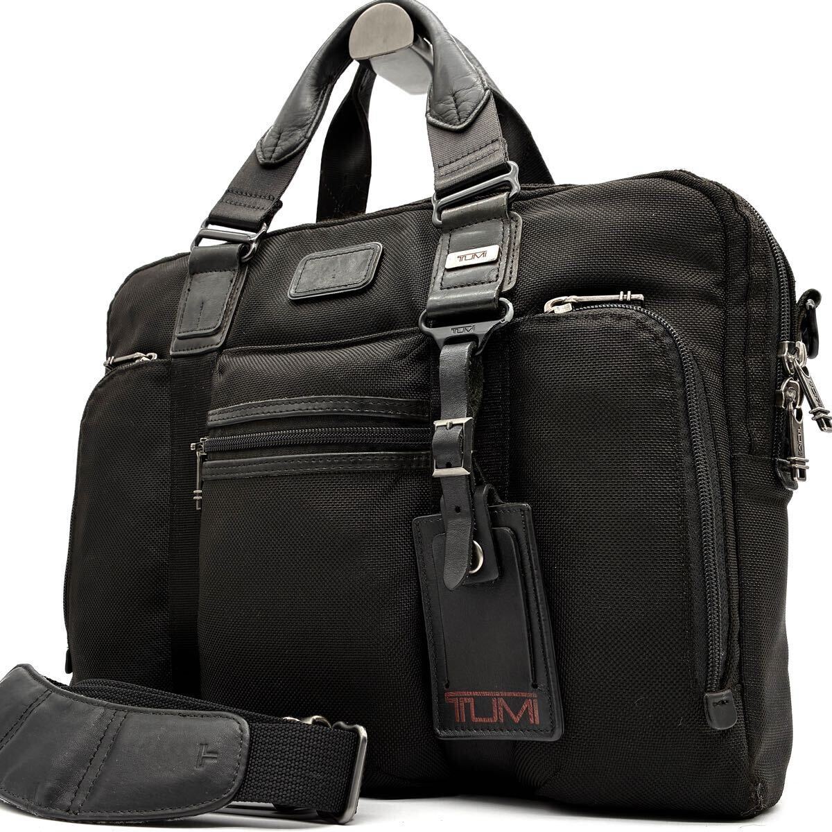1円 正規品 TUMI トゥミ アルファ ブラボ ブリーフケース2way ビジネスバッグ バリスティックナイロン メンズ 黒 ショルダー 多収納 大容量拍卖