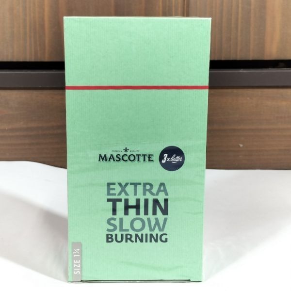 未開封 MASCOTTE マスコット ペーパー 1 1/4 EXTRA THIN SLOW BURNING ペーパー 1箱 50枚入 × 50個 オーストリア 手巻きタバコ用 巻紙 F0拍卖