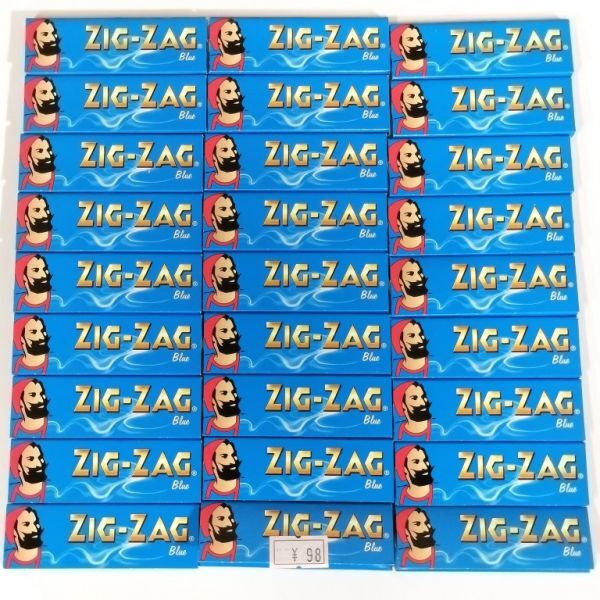現品限り 未使用 フランス ZIG ZAG BLUE ブルー レギュラー ペーパー 50枚入 27個 手巻きタバコ用 巻紙 ジグザグ J8拍卖