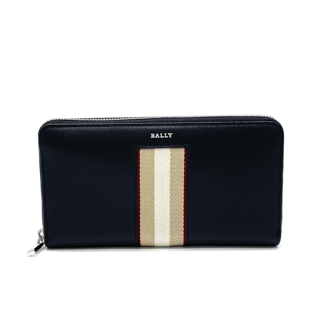 1円 未使用保管品 BALLY バリー レザー ラウンドファスナー 長財布 ブラック メンズ拍卖