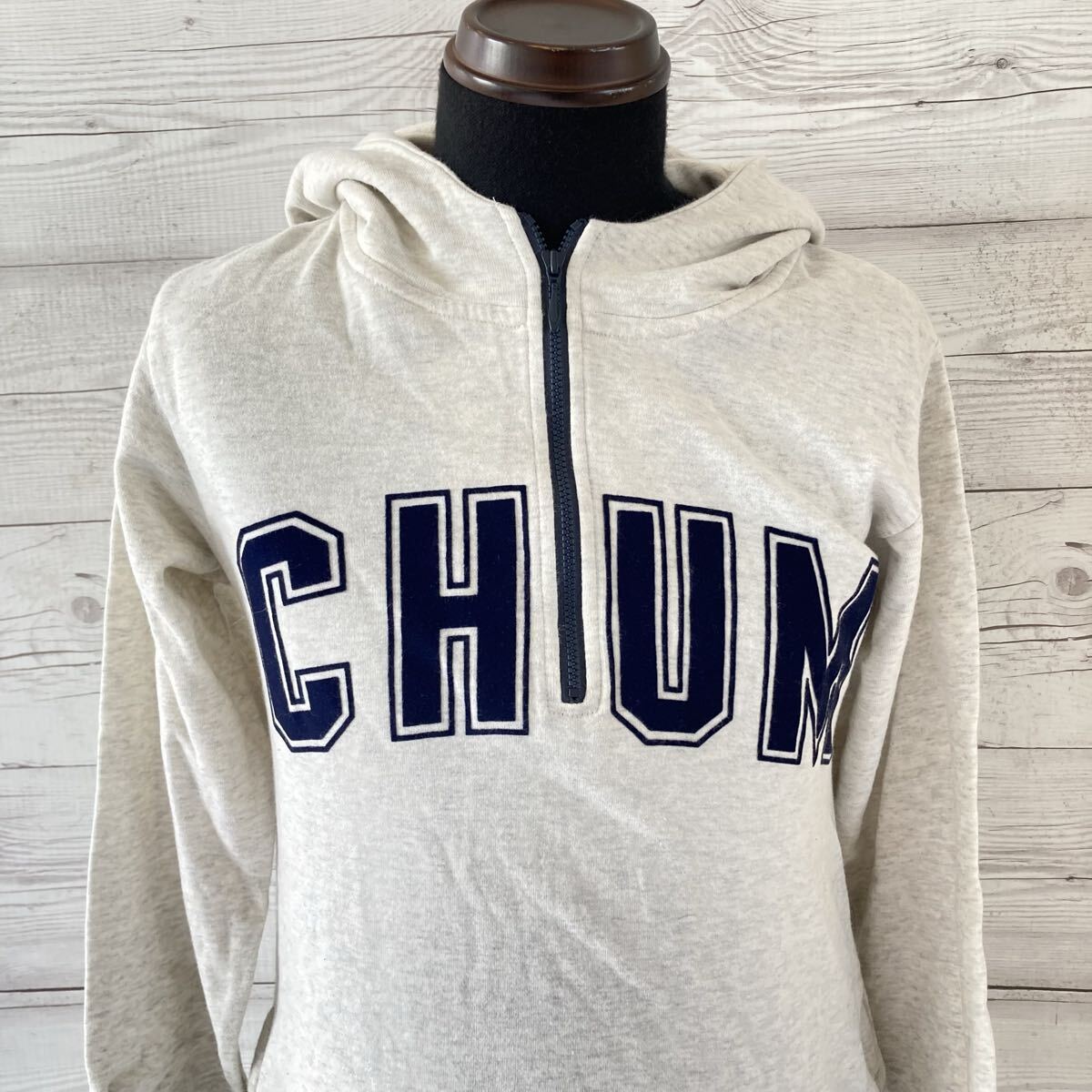 トミー スウェットパーカーワンピース Mサイズ ハーフジップ 2472 トップス グレー レディース拍卖