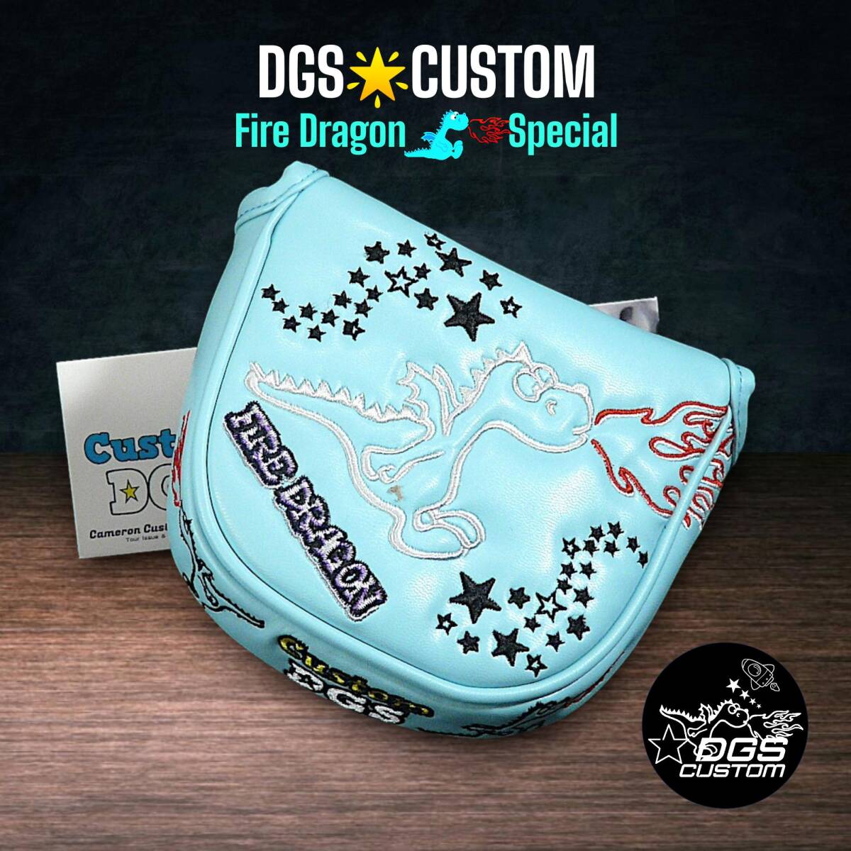 ★★DGSスペシャル★ファイヤードラゴン マレットヘッドカバー★ティファニーブルー★★拍卖