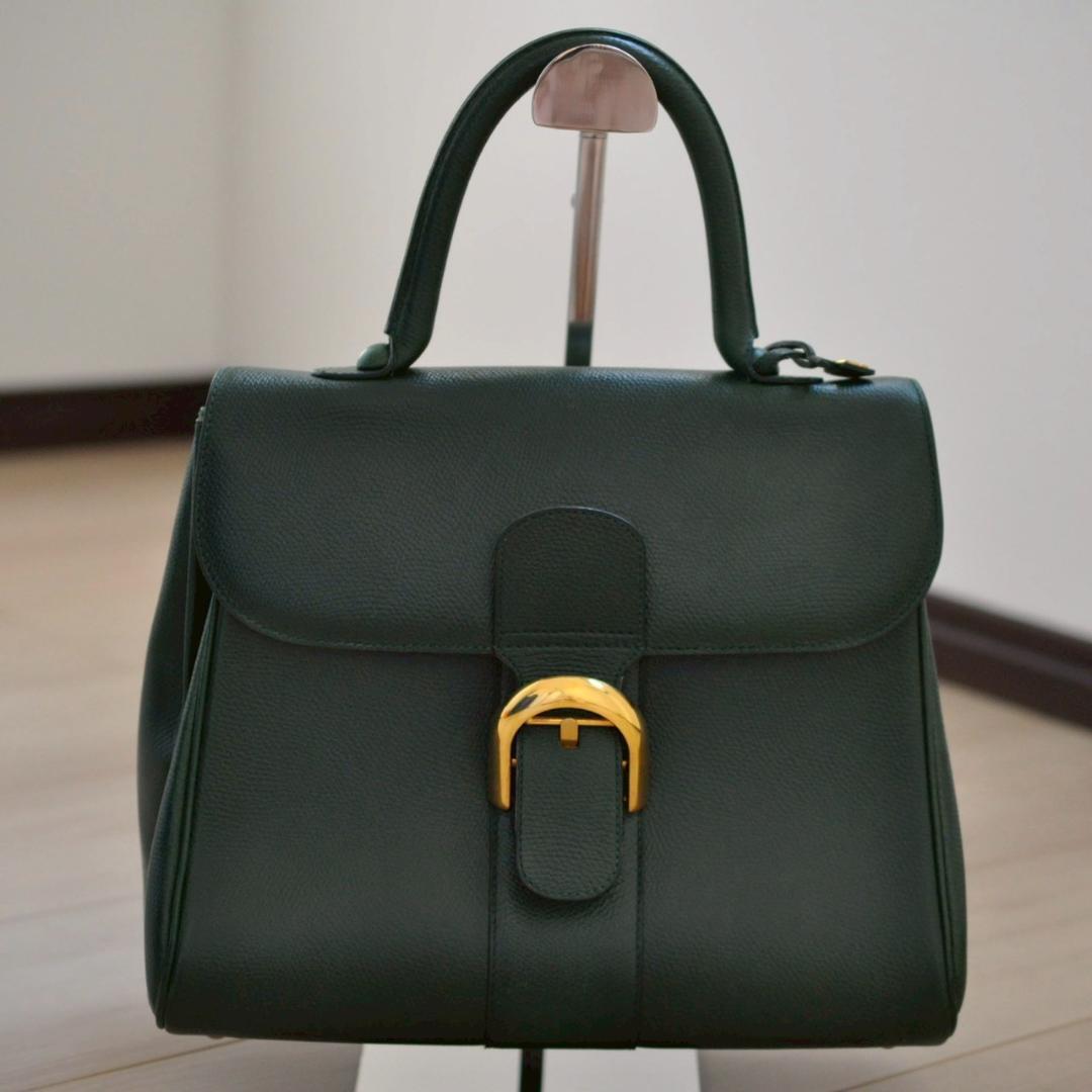 DELVAUX デルヴォー ブリヨン MM ダークグリーン ハンドバッグ拍卖