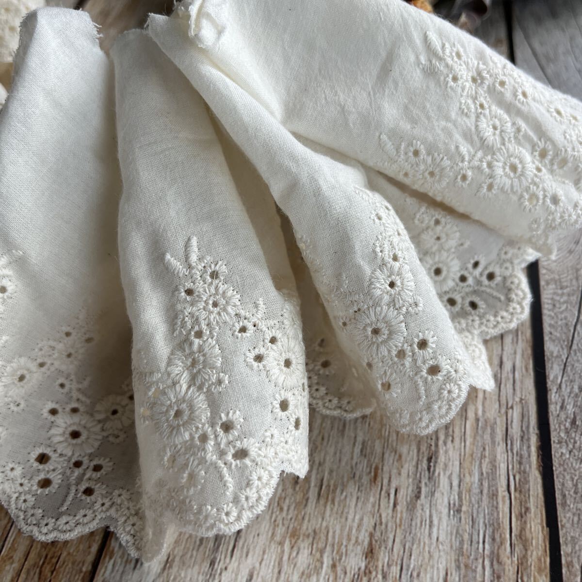 綿レースリボンテープ 生成りナチュラル 幅10.5cm 長さ13m 拍卖