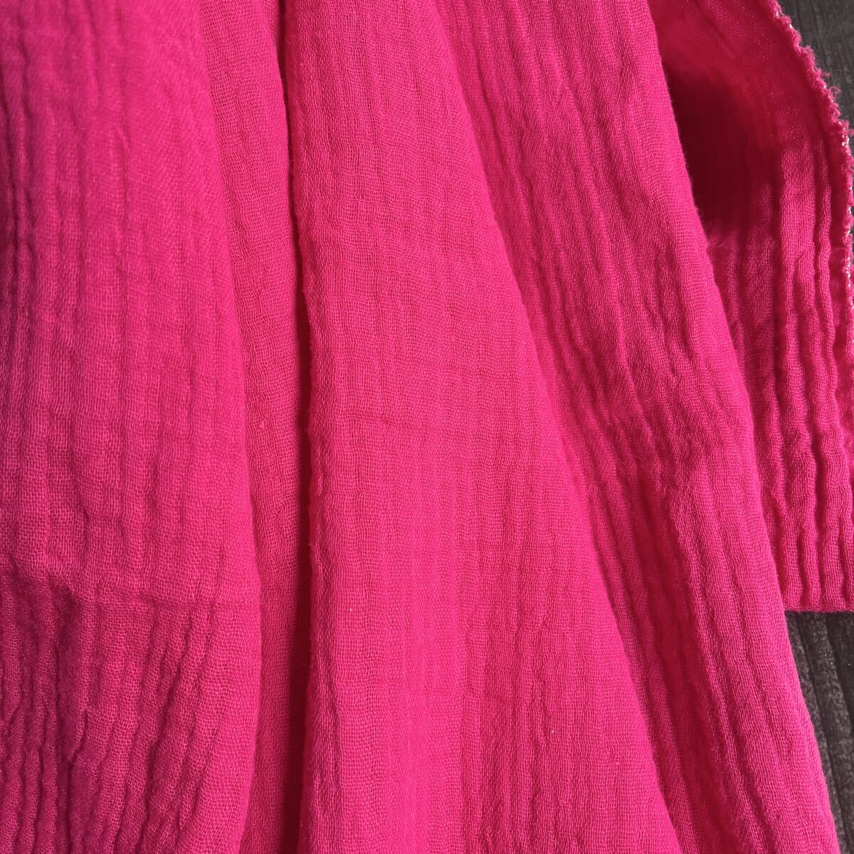 コットンダブルガーゼ生地 パープルピンク 幅140×200cm拍卖