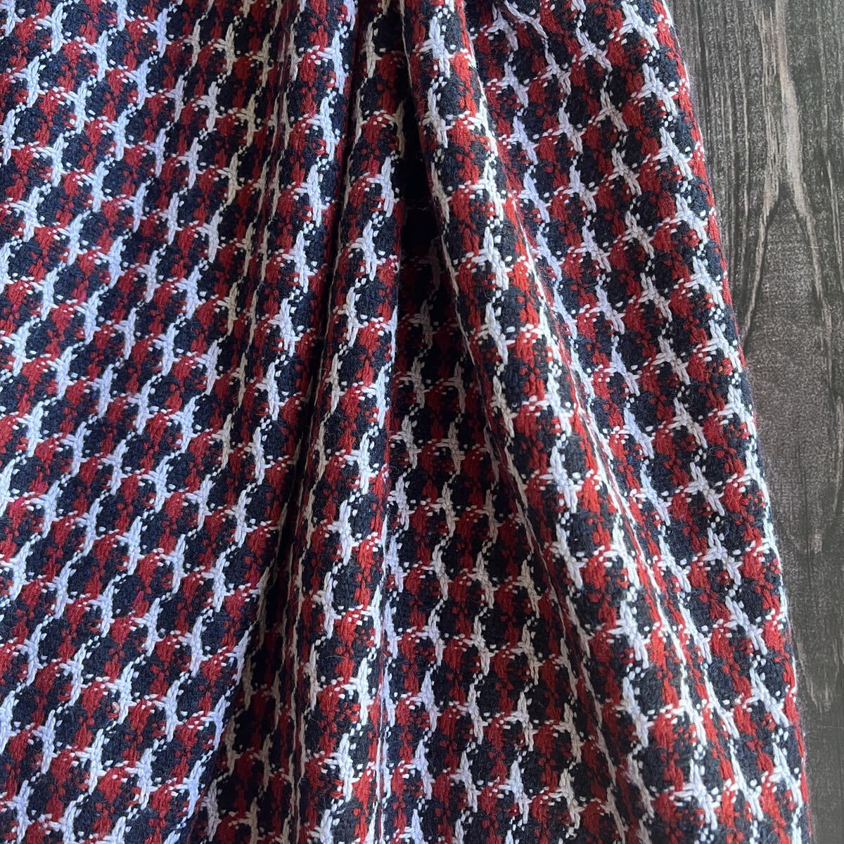 ウール混ジャガード生地 ツイード生地 幅150×50cm延長可拍卖