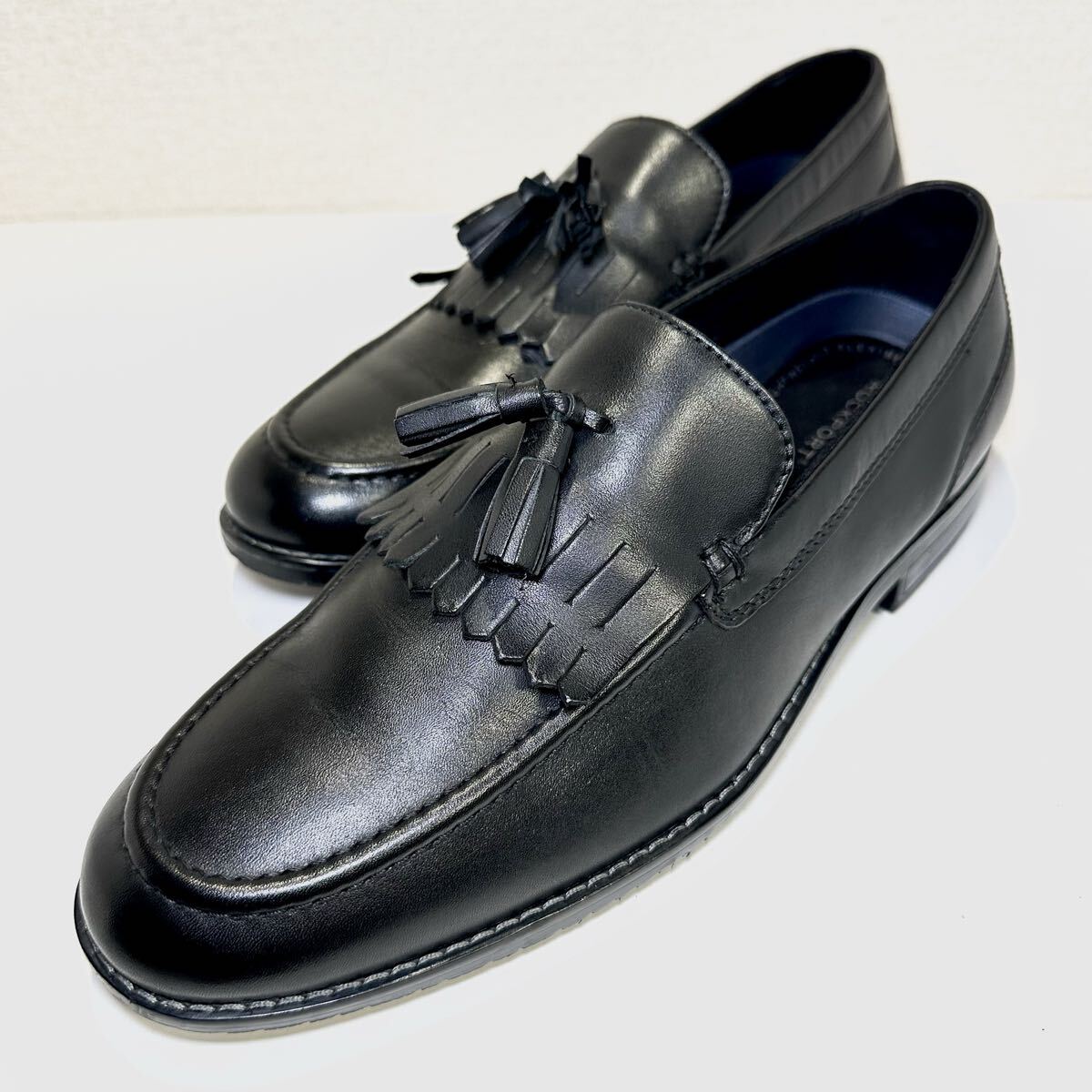 即決/ロックポート/ 26.0cm US8 /ROCKPORT /革靴/本革/カジュアル/メンズ/レザースニーカー/レザー/ブラック/by adidas / ローファー拍卖