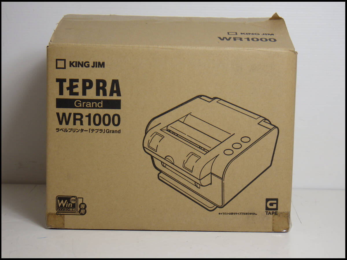 ●中古美品●KING JIM●TEPRA●Grand WR1000●テープラベルプリンター●テープカートリッジ付き拍卖