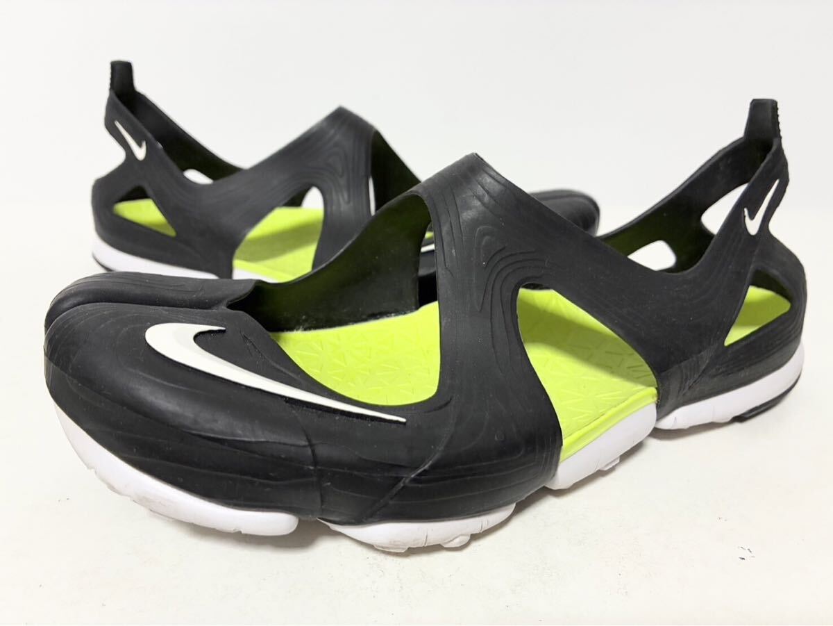 2015 BEAMS NIKE FREE RIFT SANDAL BLACK VOLT BLACK WHITE VOLT ナイキ フリー リフト サンダル ブラック ホワイト 25cm US7 725001-019拍卖