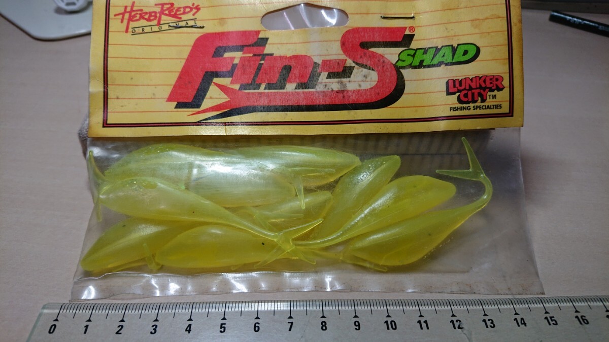レア★ランカーシティ フィンズシャッド★LUNKER CITY FIN-S SHAD オールド ワーム袋拍卖