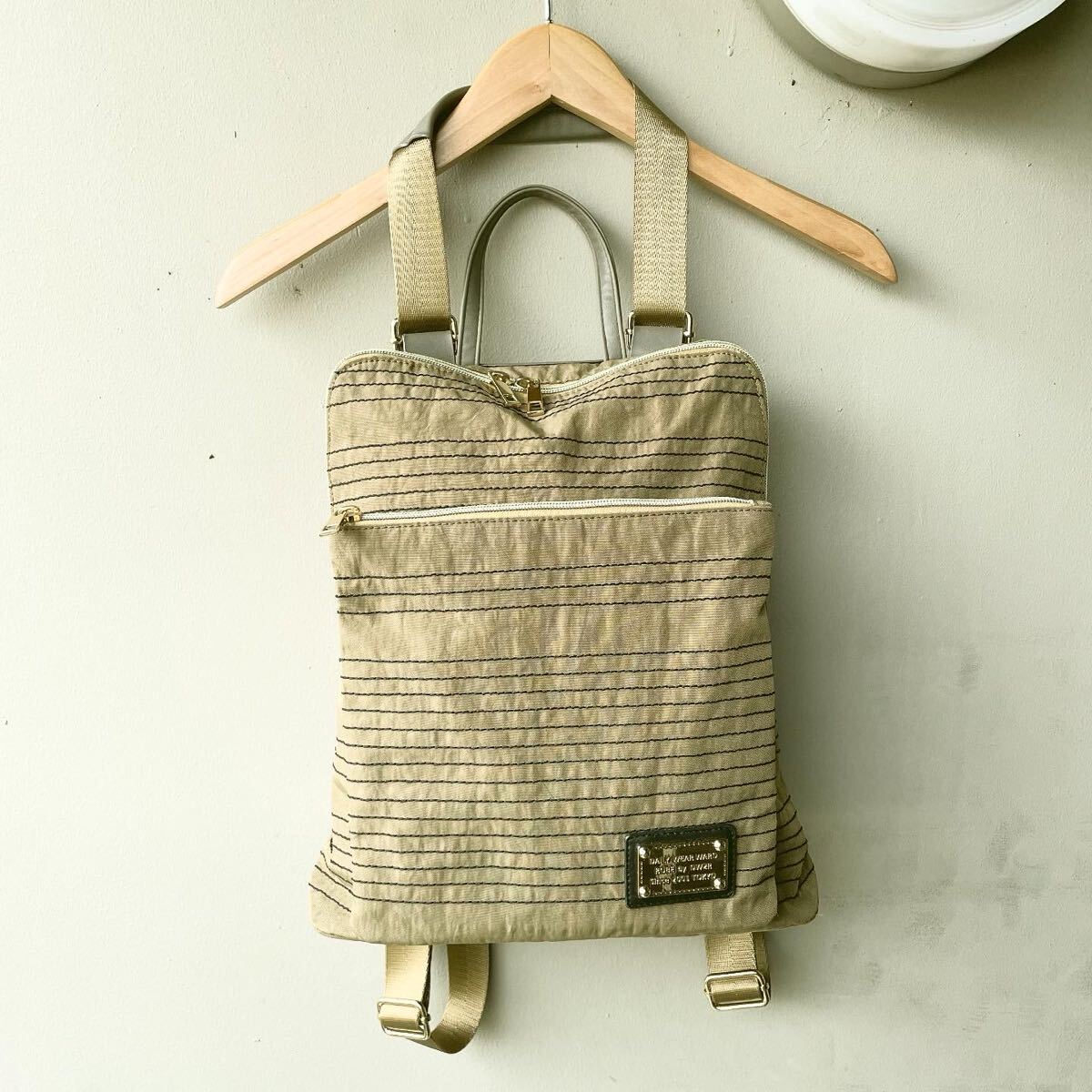 Dw2R センソユニコ ナイロン BAG 鞄 カバン 3way リュック カーキ拍卖