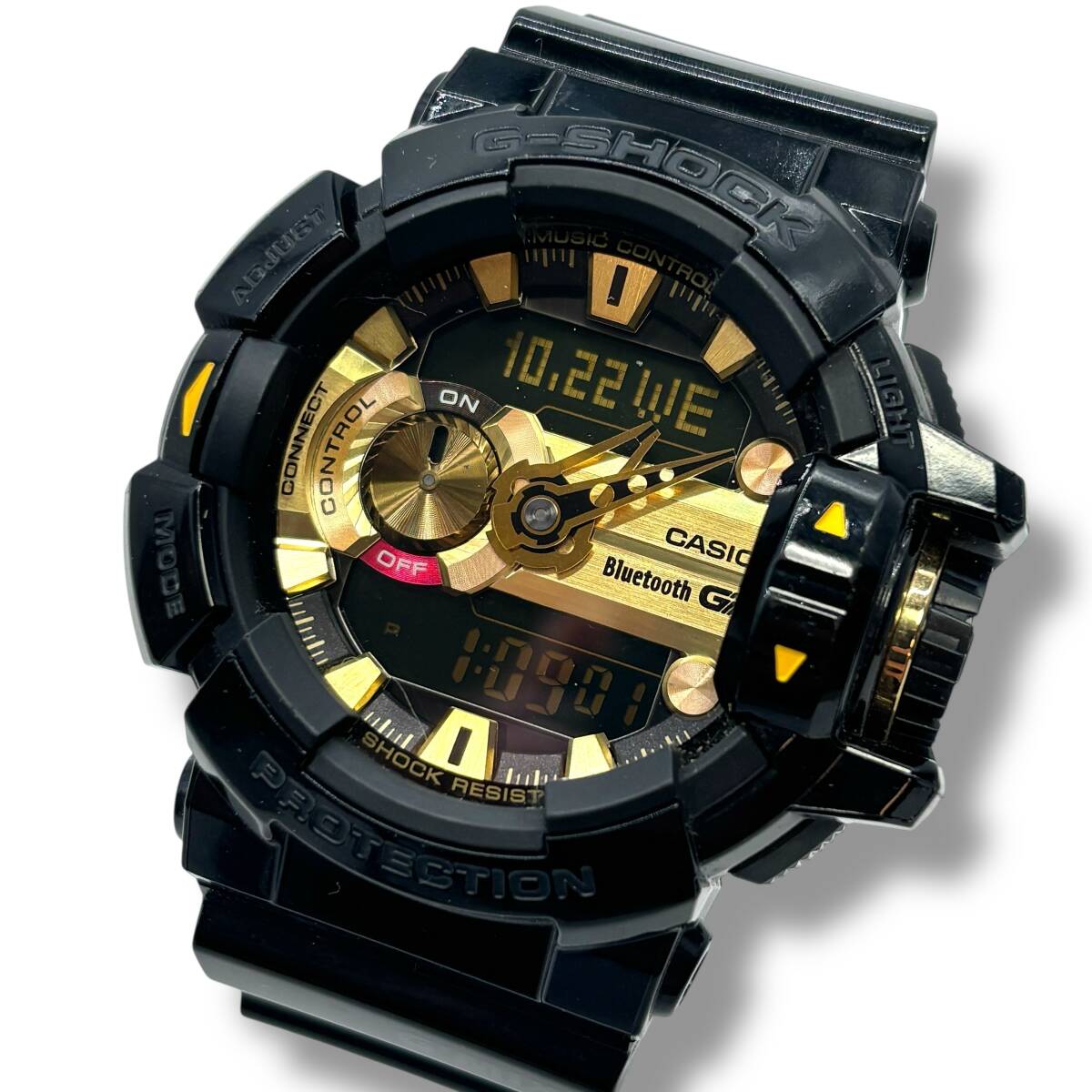 H-02419 カシオ CASIO G-SHOCK 腕時計 GBA-400 G’MIX Bluetooth搭載 アナログ・デジタル時計 メンズ 稼働品 ブラック GBA-400拍卖