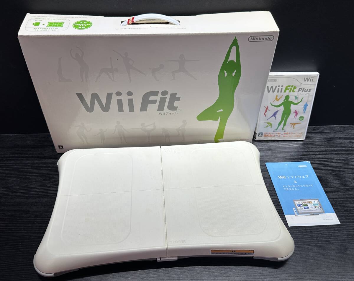 任天堂 バランスWiiボード RVL-021 ゲーム機 / Wii Fit Plus トレーニング ソフト Nintendo S842拍卖
