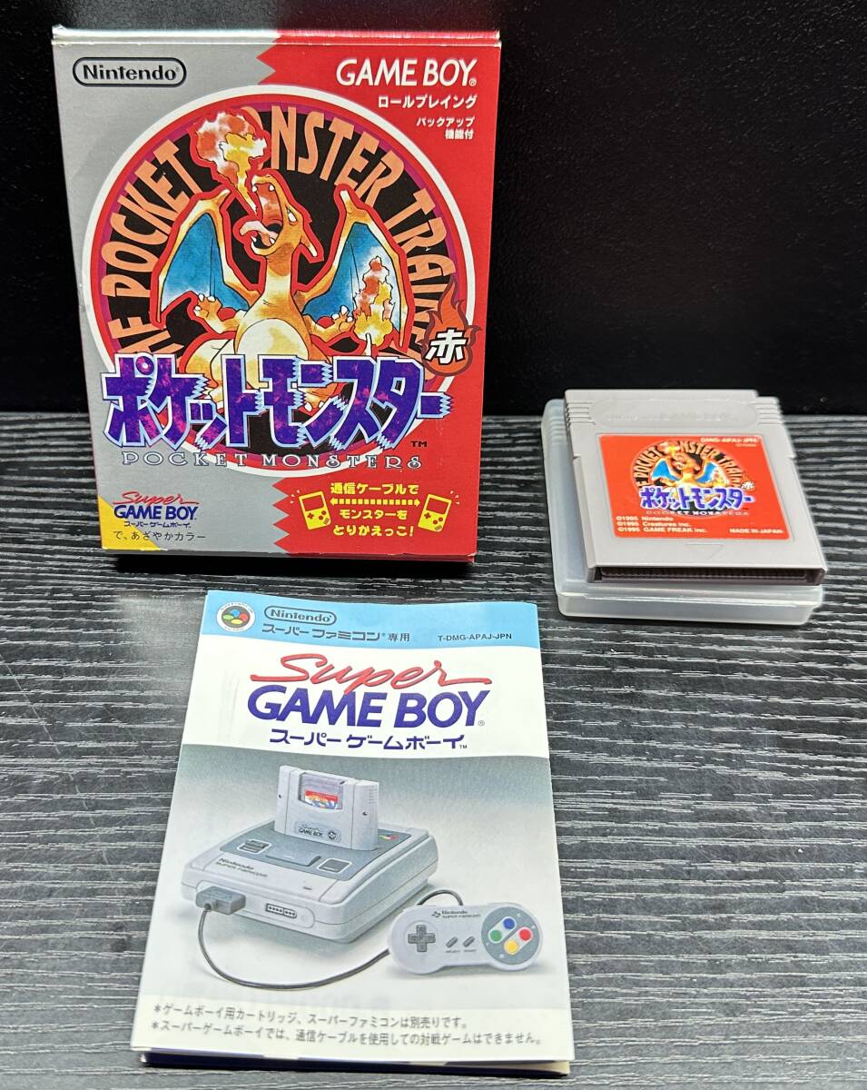 ゲームボーイ ポケットモンスター 赤 ゲームソフト Nintendo ポケモン S871拍卖