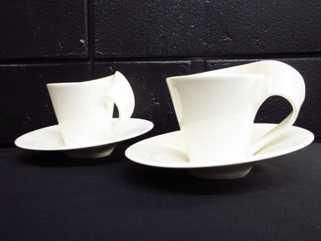 m5373 未使用保管品 ビレロイ&ボッホ ニューウェーブ カップ&ソーサー 2客セット まとめて Villeroy&Boch ドイツ拍卖