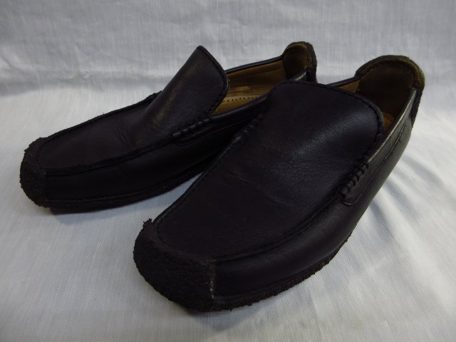 h5144 Clarks クラークス ローファー ワラビー Wallabees ブラック 23cm 23.5cm USA7サイズ拍卖