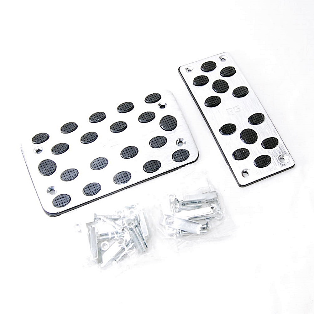 【送料一律185円】汎用 ドットデザイン アルミ製 AT用 ペダルカバー 2個セット オートマ用 アクセルペダルカバー ブレーキペダルカバー拍卖