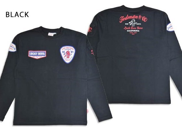 ロングTシャツ「スタンダード・テッドマン」◆TEDMAN/テッドマン ブラック Mサイズ(サイズ40) TDLS-367 エフ商会 efu 長袖 アメカジ拍卖