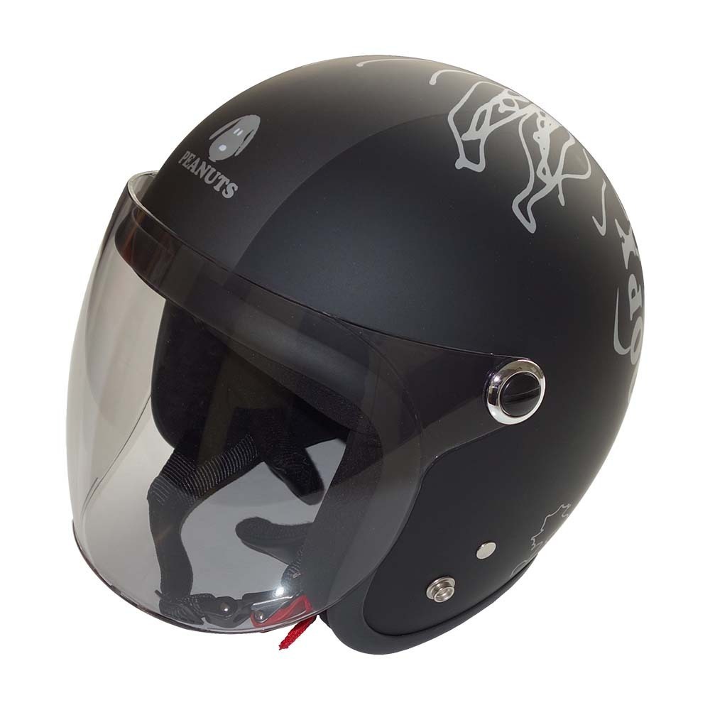 アークス(AXS) スヌーピー ピーカブー シールド付ジェットヘルメット マットブラック フリーサイズ(57cm-59cm)SNJ-80 PEEK-A-BOO 新品拍卖