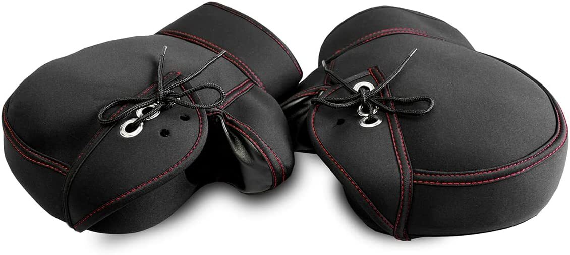 INFIMO■防風防寒ハンドルカバー 暖かなネオプレーン素材 ブラック/レッドステッチ WNHC-03拍卖