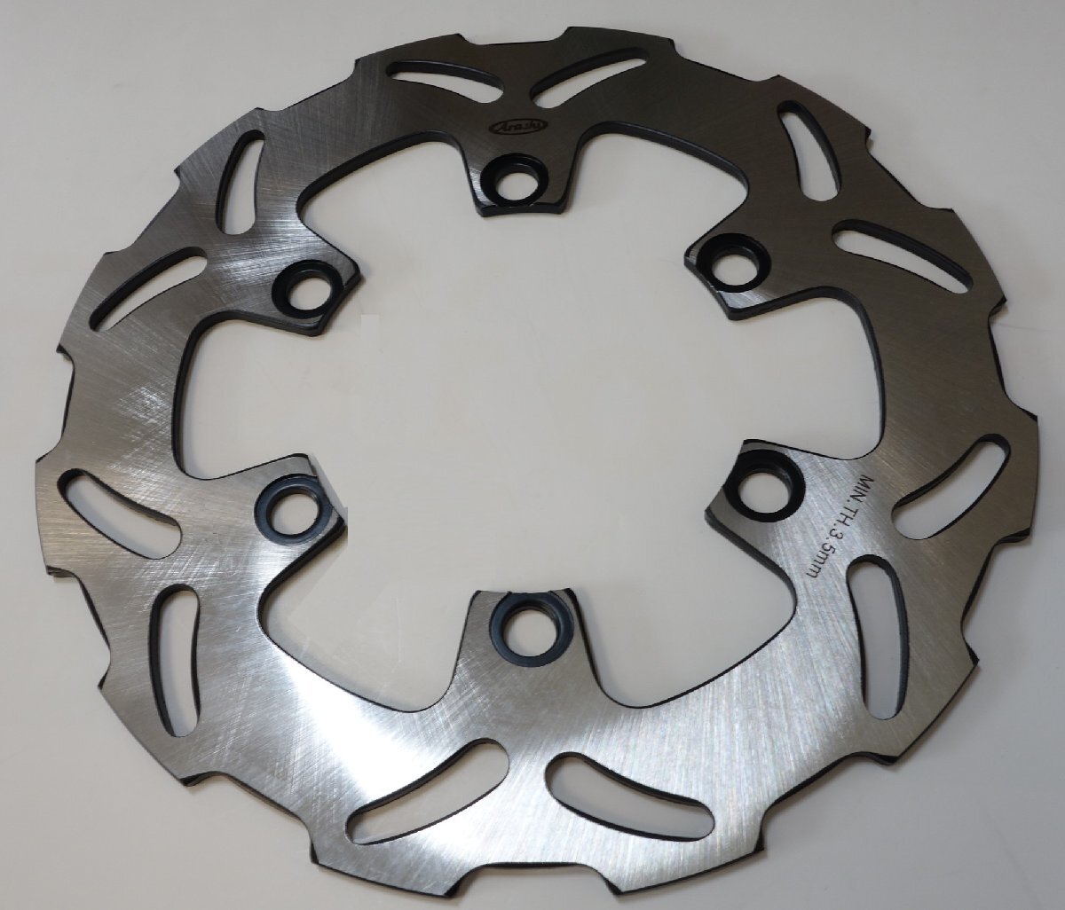 送料無料■ KLX250 Dトラッカー 250SB リアウエーブブレーキディスクローター  220mm 無加工取り付け 新品拍卖