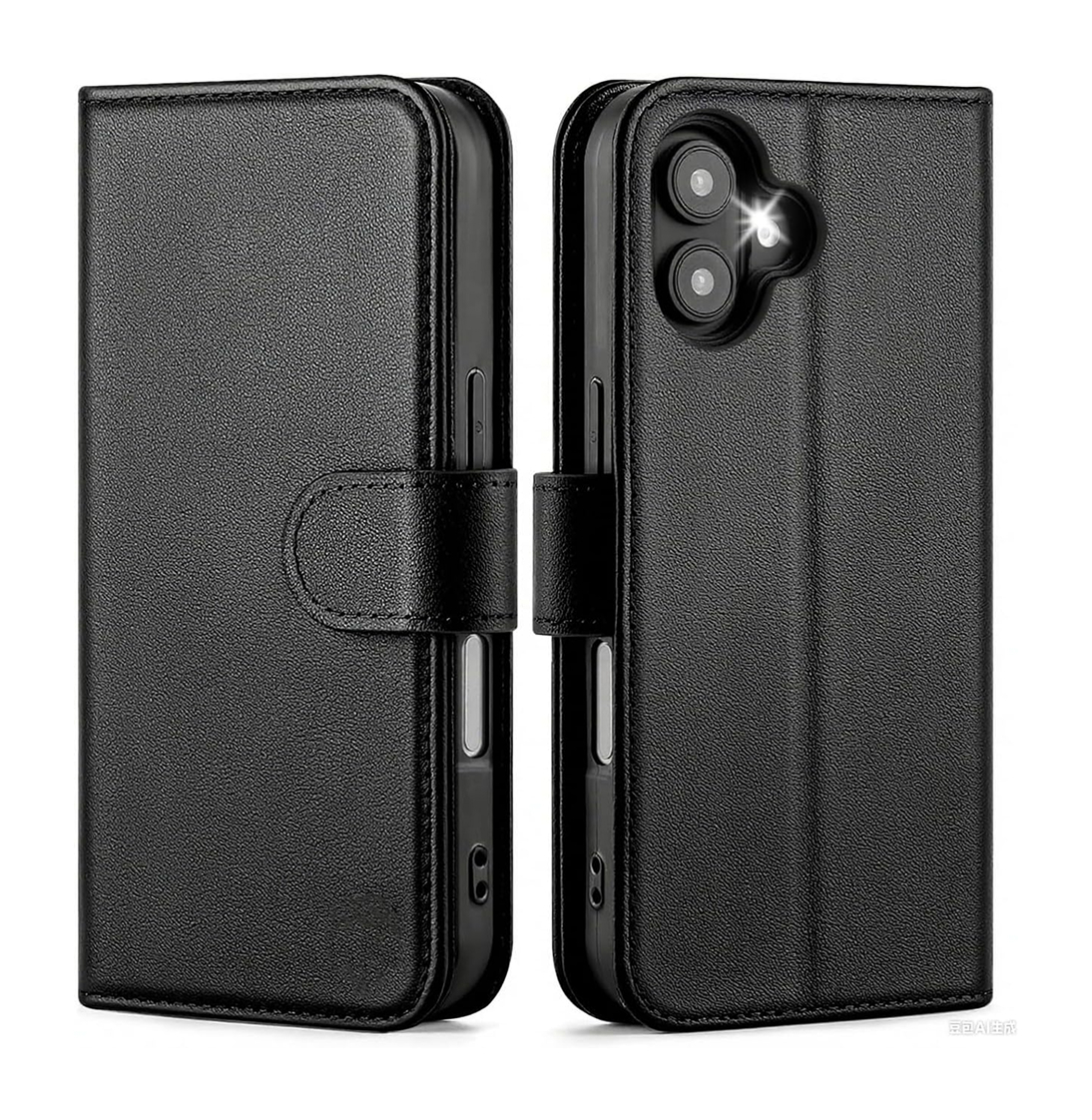 iPhone 17 ケース 手帳型 PUレザーカード収納 スタンド機能 レンズ全面保護 耐衝撃 耐摩擦 全面保護 TPU ブラック ay157拍卖