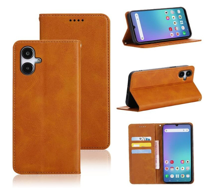 Galaxy A25 5G SC-53F SCG33 手帳型ケース スマホケース PUレザー カード収納 マグネット スタンド機能付き ライトブラウン ay60拍卖