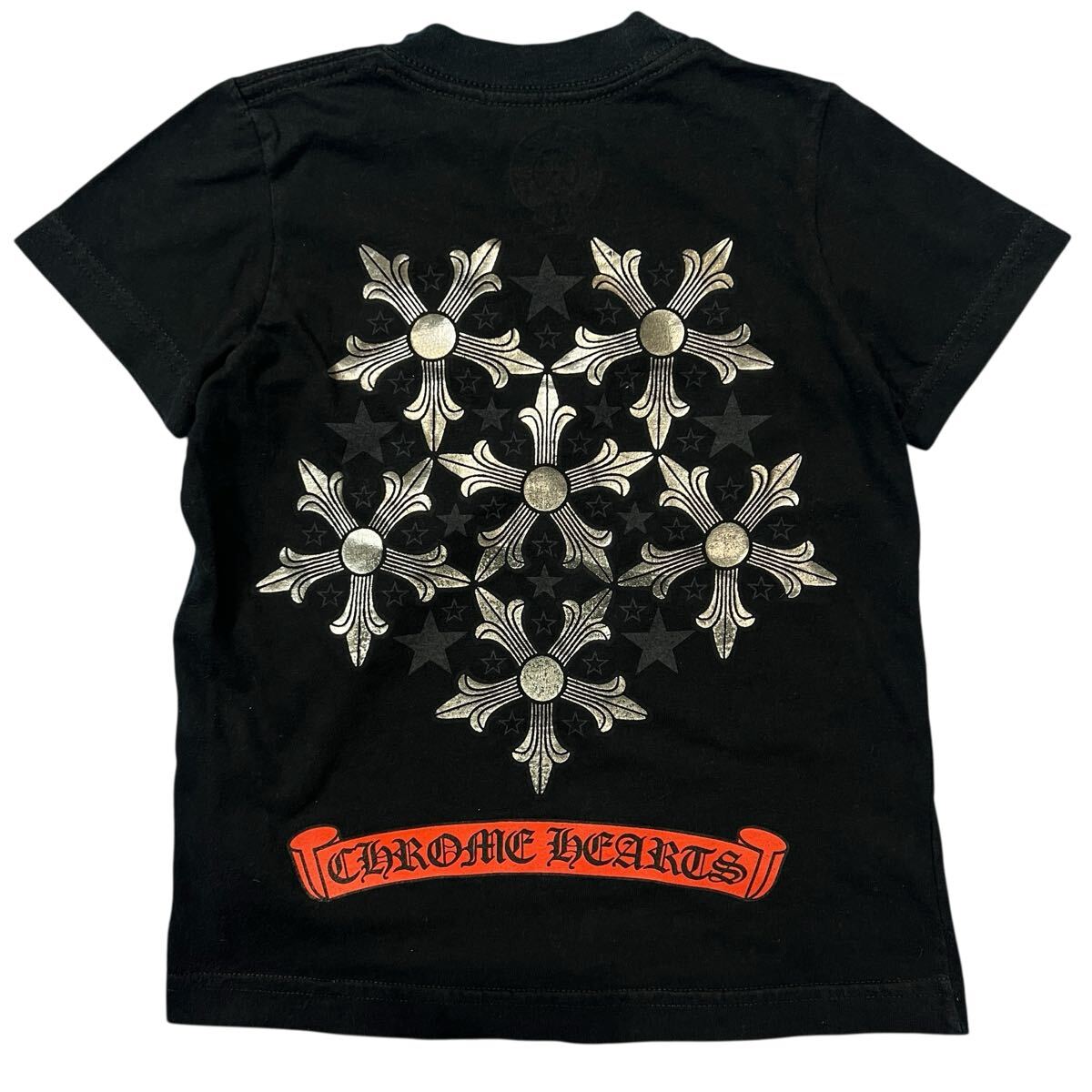 クロムハーツ メタリック ニンジャスターズ キッズTシャツ Chrome Hearts Metallic Ninja Stars Printed Kids T-Shirt拍卖